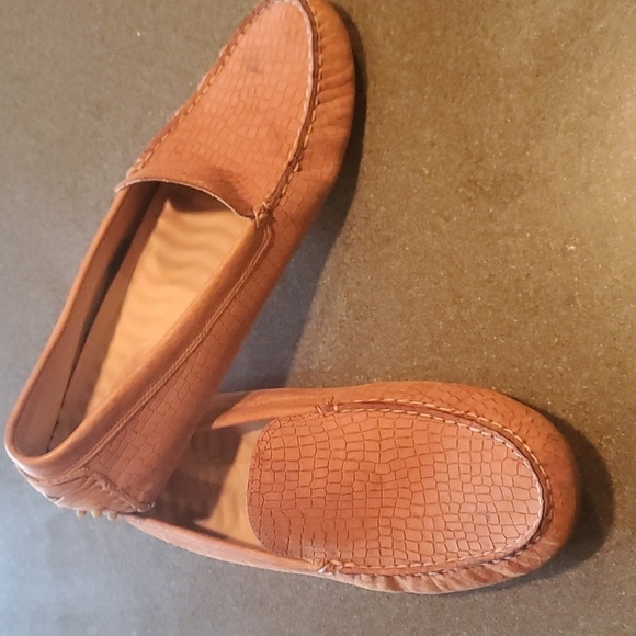 Sperry Camp Moc Tan Croc Embossed Leather Driving Loafers Mens main image 13
